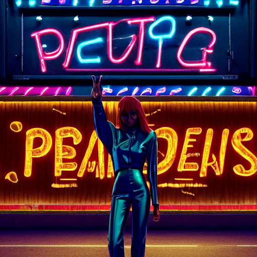 Prompt: a sweet anthro!! Platypus wearing leather clothes and doing the peace sign standing in front of a dive bar. cinematic, hyper realism, high detail, octane render, 8k, iridescent accents, render, trending on artstation, very coherent symmetrical artwork.