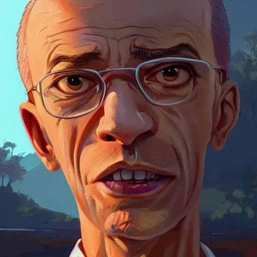 Image similar to highly detailed portrait reverend joy from the simpsons, in gta v, stephen bliss, unreal engine, fantasy art by greg rutkowski, loish, rhads, ferdinand knab, makoto shinkai and lois van baarle, ilya kuvshinov, rossdraws, tom bagshaw, global illumination, radiant light, detailed and intricate environment