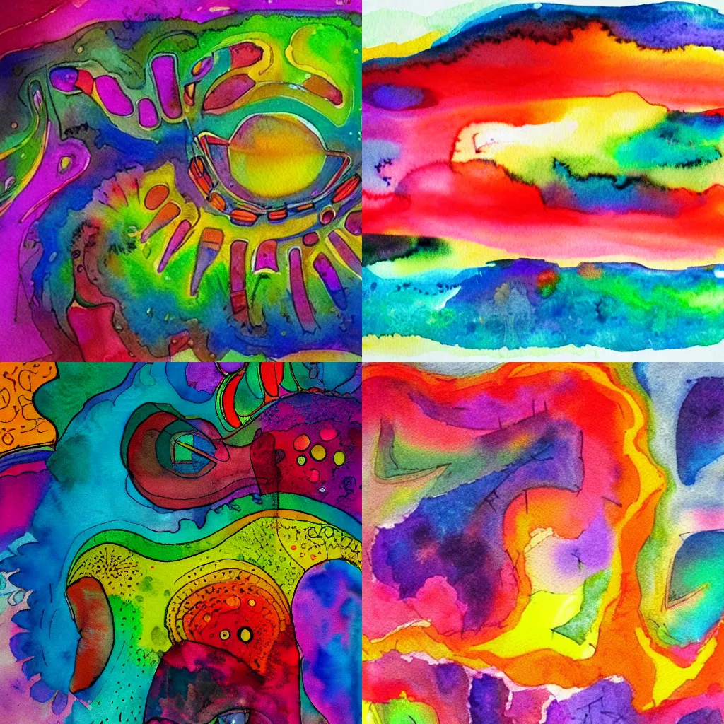 Prompt: lsd trip, abstract, watercolor, colorful