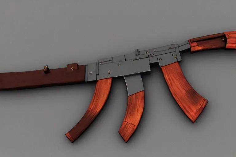 Image similar to high quality render of AK-47