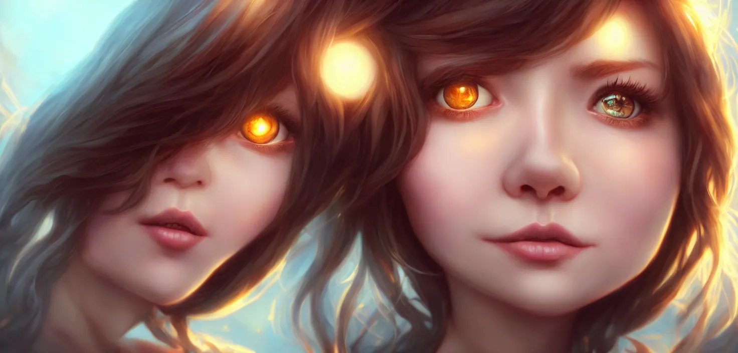 Image similar to вoll | | big eyes, sunny, dreamlike art, realistic shaded, smile, good looking, hyper details, 4 k realistic, cryengine, realistic shaded lighting poster by artgerm, ross tran, fuji choko, loish, 8 k resolution, trending on artstation, luxury