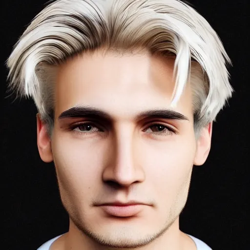 Prompt: really handsome gigachad xqc, portrait photograph : : realistic : : 1 dslr : : 1 - - quality 2
