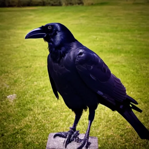 Prompt: a photo of a crow wearing a lab coat