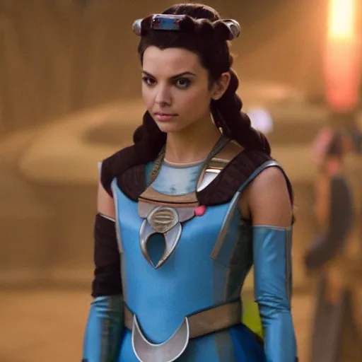 Image similar to victoria justice as princess padme in star wars episode 3, 8 k resolution, cinematic lighting, anatomically correct