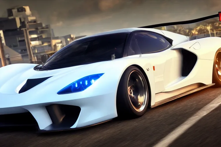 Image similar to photo wallpaper sport car gran turismo 7 forza horizon need for speed fast and furious 5 unreal engine supercar hypercar game concept car octane render, 4 khd 2 0 2 2 3 d cgi rtx style chrome reflexion global illumination ray tracing hdr arstation pixar and disney unreal