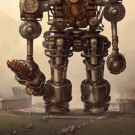 steampunk robot concept