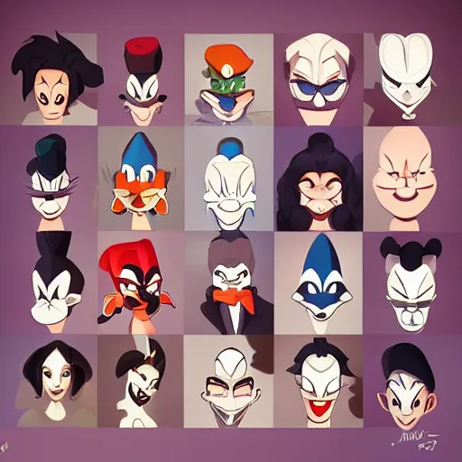 Image similar to face icon stylized minimalist animaniacs, loftis, cory behance hd by jesper ejsing, by rhads, makoto shinkai and lois van baarle, ilya kuvshinov, rossdraws global illumination