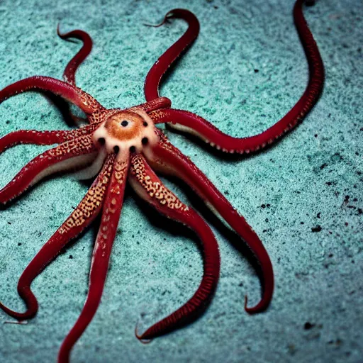 Image similar to an octopus mixed with a spider, professional photography