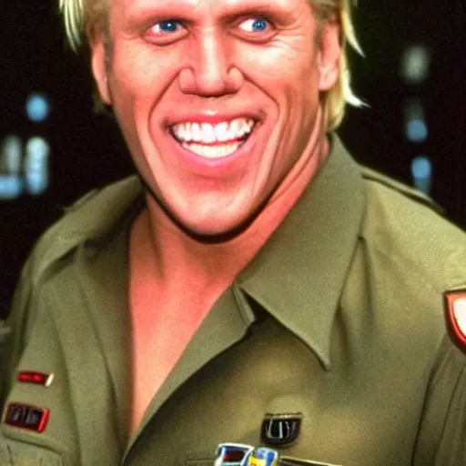 Image similar to gary busey as a soldier in starship troopers ( 1 9 9 7 )