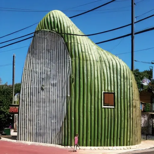 a building shaped like a pickle Stable Diffusion OpenArt