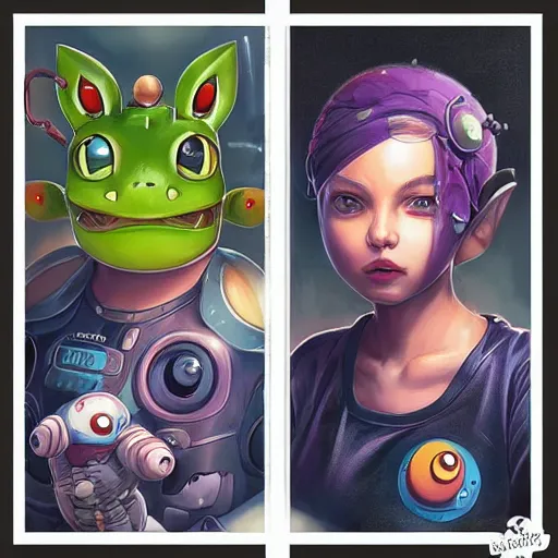 Image similar to lofi BioPunk Pokemon Bulbasaur portrait Pixar style by Tristan Eaton_Stanley Artgerm and Tom Bagshaw