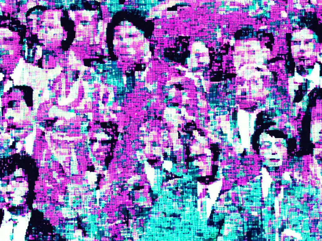 Prompt: vaporwave glitchy corrupt jpeg of corrupt officials