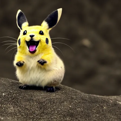 Image similar to pika screaming, not pikachu, no pikachu