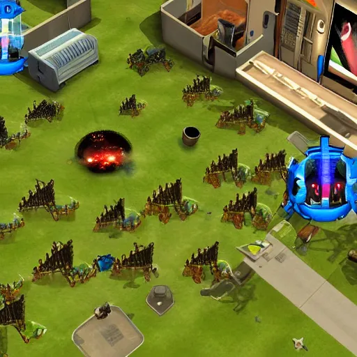 Image similar to alien invasion in the sims 2