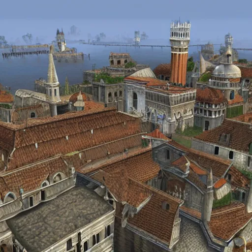 Image similar to the city of Venezia from elder Scrolls IV Oblivion