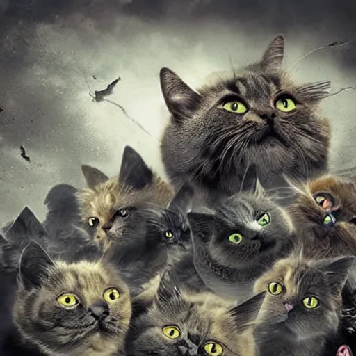 Prompt: cat apocalypse