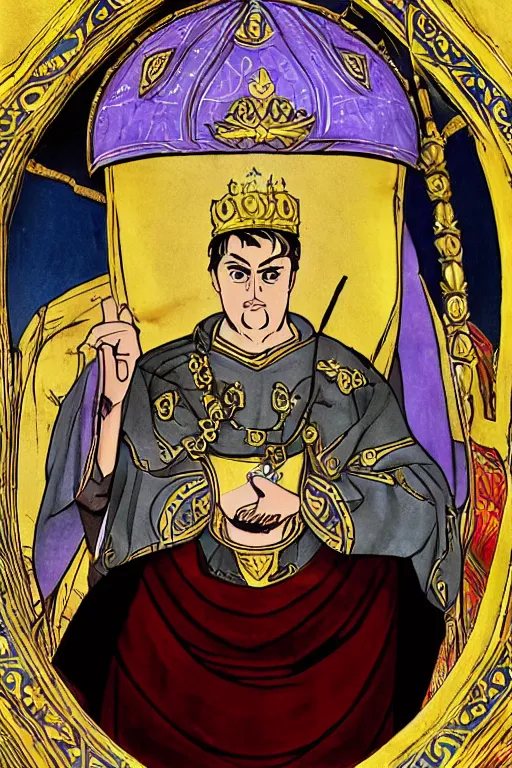 Image similar to emperor justinian anime