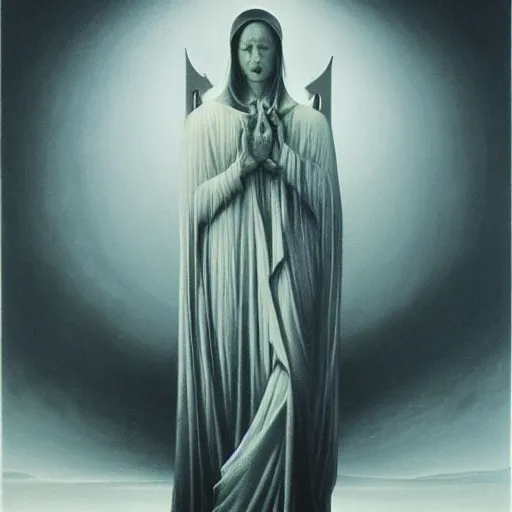 Image similar to our lady of sorrows by zdzisław beksinski, by zdzisław beksinski, by zdzisław beksinski, by zdzisław beksinski, by zdzisław beksinski