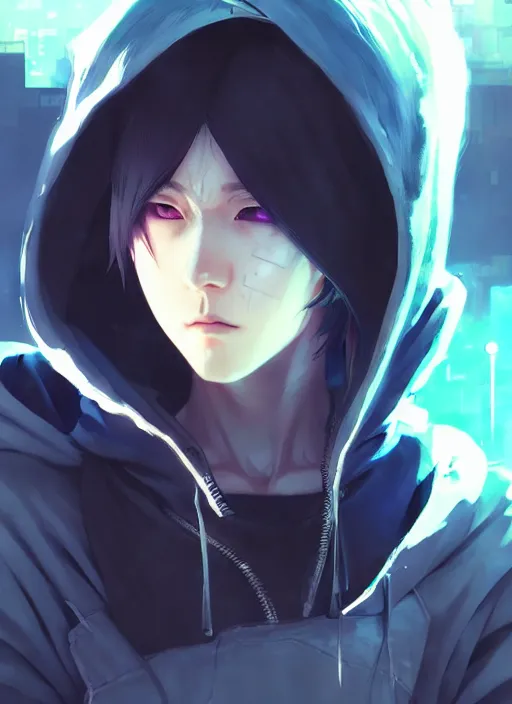 Image similar to cyberpunk anime girl in hoodie, grafity, realistic face, beautiful face, grafity, arcane, action, tokyo street, detail, good face, pose model, concept art, in style of yoji shinkawa, pan ren wei, col price, atey ghailan, by greg rutkowski, aesthetic
