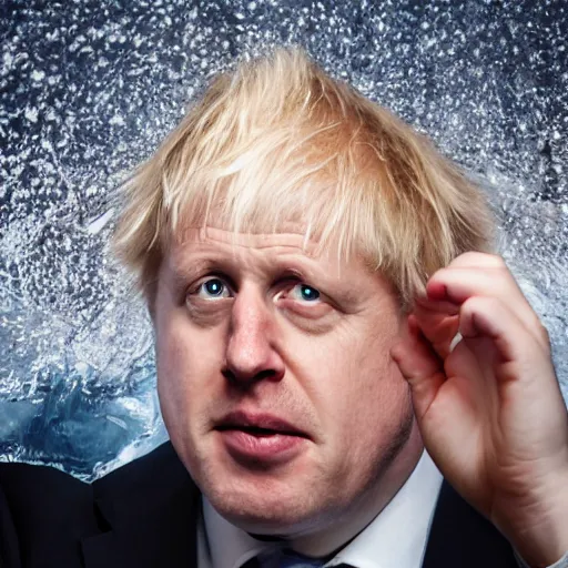 Image similar to boris johnson in a bathtub full of beans, sharp focus, hyper realistic, sony 5 0 mm lens