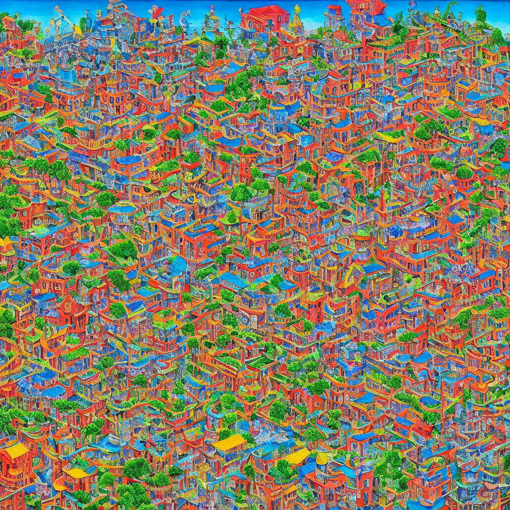 Prompt: an incredibly detailed masterpiece painting of a Where's Waldo puzzle of a chinese prison by bosch and lisa frank, ornate, beautiful, bold colors, detailed, high resolution, wow!, realistic, photorealism, intricate