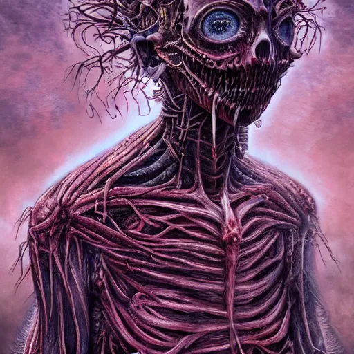 Image similar to justin sun became bloody ugly lovecraftian degenerate abomination, photo - realistic, color image, 4 k, highly detailed, bodyhorror, occult art, by giger, fractal structure