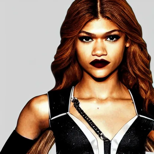 Image similar to zendaya as black widow