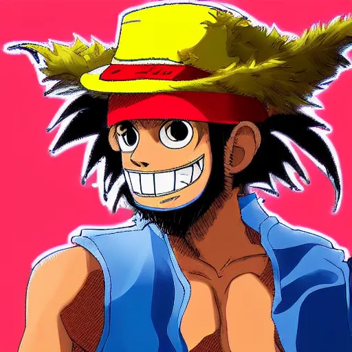 Image similar to Lebron James cosplay as Monkey D Luffy, detailed digital art, colourful masterpiece beautiful beautiful beautiful