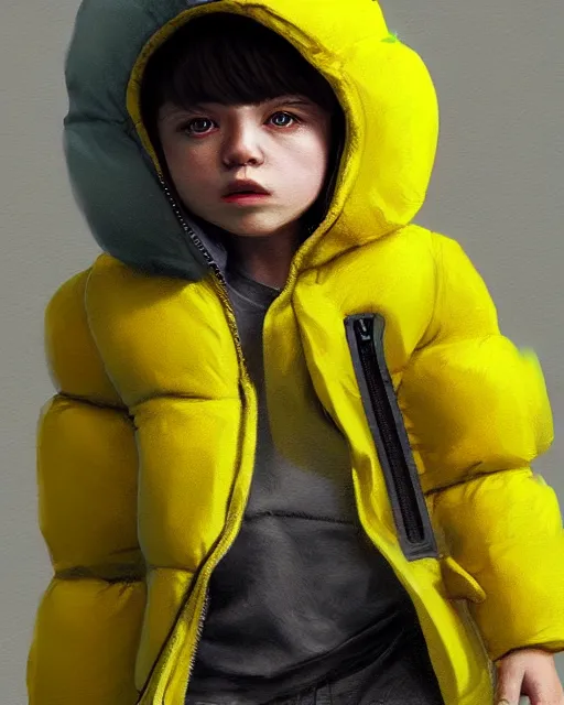 Puffy yellow clearance jacket