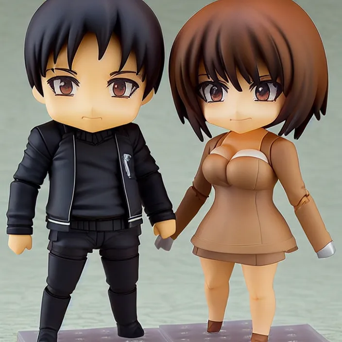 Prompt: anime nendoroid figurine of Kanye And Kim, fantasy, figurine