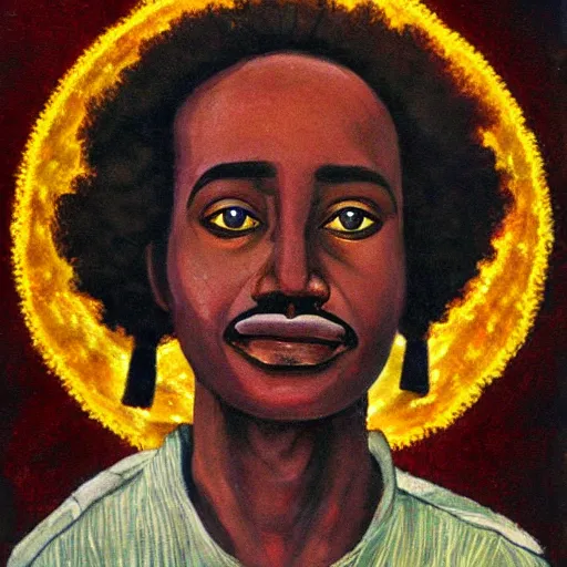 Prompt: ethiopian einstein portrait