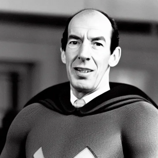 Prompt: valery giscard d'estaing as superman