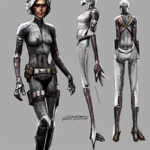 Prompt Star Wars anime character concept art