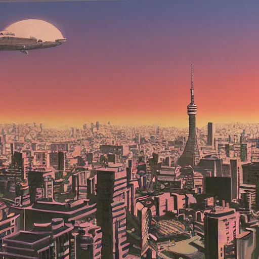 Image similar to 1 9 7 0's tokyo, matte painting, trending on artstation