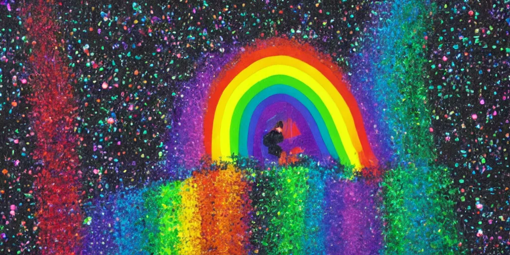 Image similar to rainbow shuffle