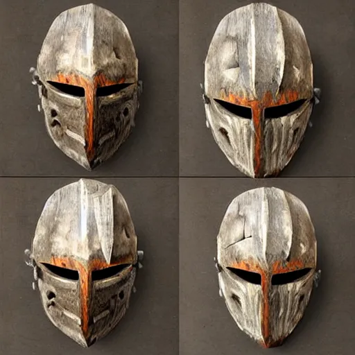 Prompt: dark souls wooden mask