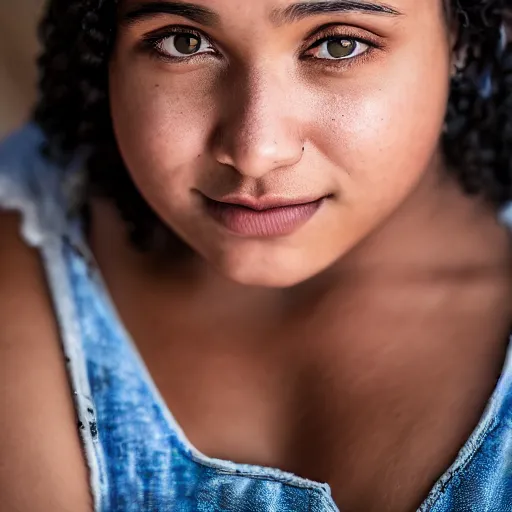 Prompt: 18 year old girl, 133 LBS, colombian-american descent, XF IQ4, 150MP, 50mm, F1.4, ISO 200, 1/160s, natural light, Adobe Lightroom, photolab, Affinity Photo, PhotoDirector 365