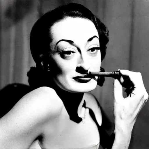 Image similar to joan crawford smoking, photo journalism