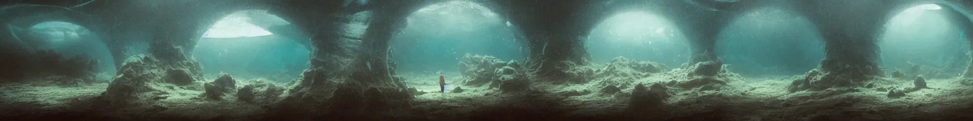 Image similar to underwater photo of fish, Les Edwards, Zdzislaw Beksinski, Carl Gustav Carus, John Harris, Michal Karcz, Zhang Kechun, Mikko Lagerstedt, Scott Listfield, Steven Outram, Jessica Rossier