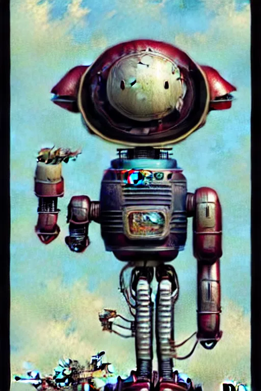 Prompt: hyper - detailed accurate rendered ( ( ( ( ( 1 9 5 0 s retro future android robot flyingsaucer robot. muted colors., ) ) ) ) ) by jean - baptiste monge,!!!!!!!!!!!!!!!!!!!!!!!!!