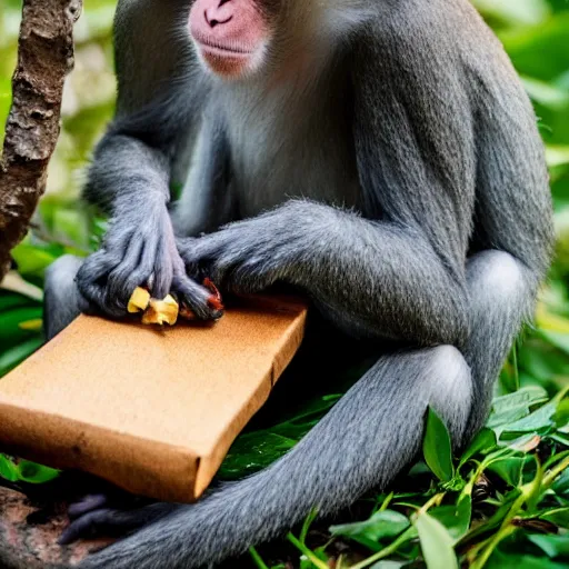 Prompt: monkey smoking a joint