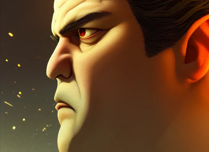 Prompt: a film still portrait of tony soprano elven king, finely detailed features, closeup of face, cinematic lighting, perfect art, night cyberpunk city, intricate, anime, gapmoe grimdark, artstation, trending on pixiv fanbox, painted by greg rutkowski makoto shinkai takashi takeuchi studio ghibli, akihiko yoshida, 4 k