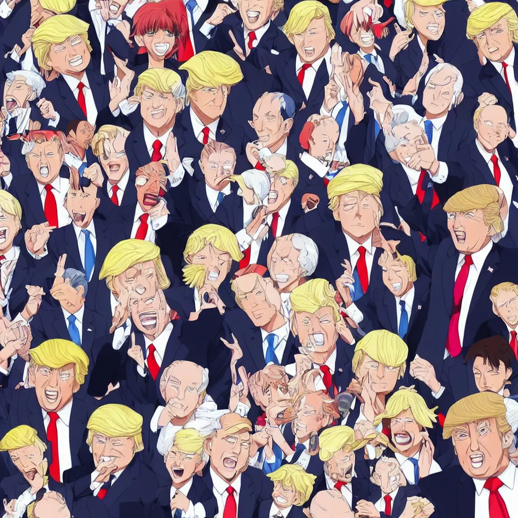 Image similar to donald trump anime