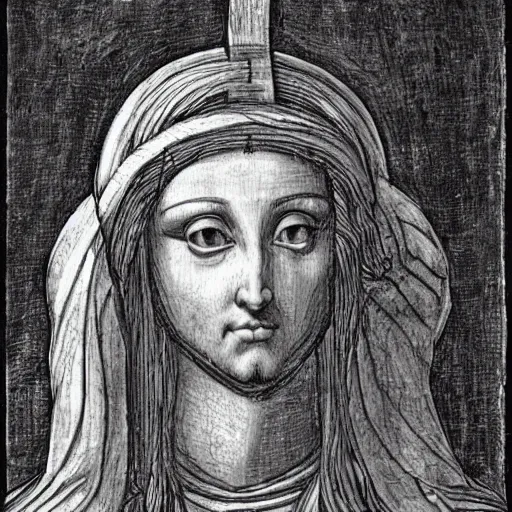 Image similar to nicki minaj as jesuchrist by leonardo da vinci