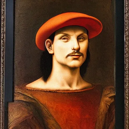 Prompt: oil painting portrait of Mario by Leonardo da Vinci