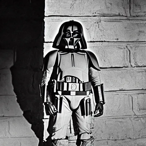 Prompt: bounty hunter standing against the wall in Mos eisley cantina, scen from star wars H 700