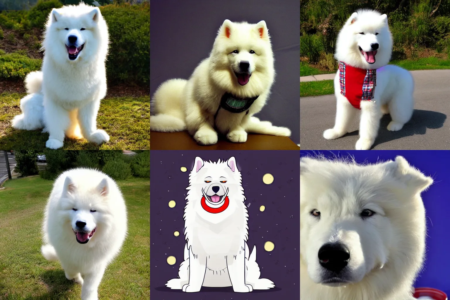 Prompt: samoyed dog in style of futurama