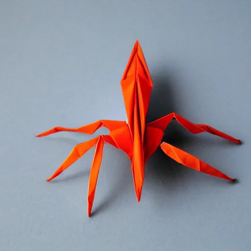 Prompt: Origami scorpion by robert lang