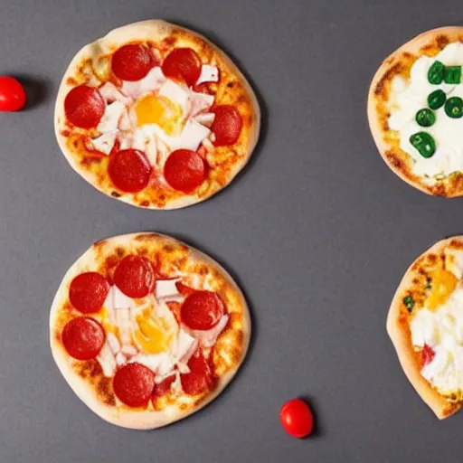 Image similar to pizza with mini pizzas as toppings