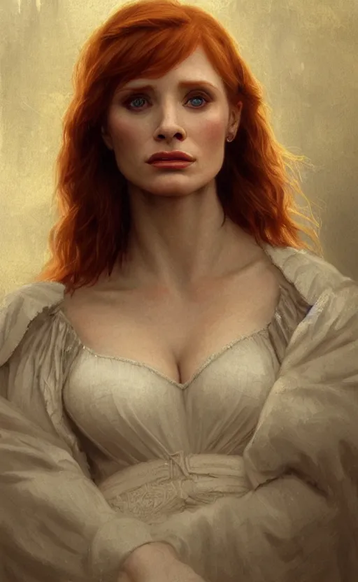 Prompt: bryce dallas howard, jessica chastain, traditional corsican, intricate, highly detailed, artstation, illustration, jurgens, rutkowski, bouguereau, pastoral, rustic, georgic